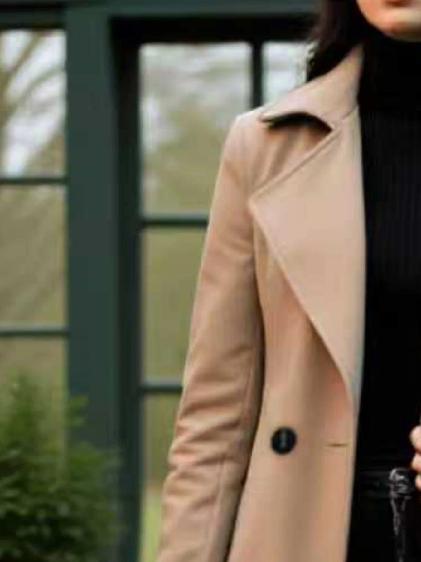 Women's Thickened Double-Breasted Wool Trench Coat Autumn Winter Fashion Item Gentle Temperament Winter Outfit Trench Coat