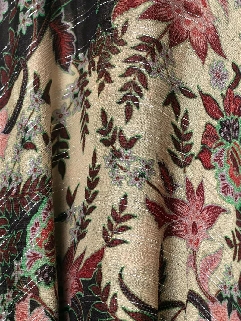 Women's Skirt 2026 New Fashion Spring Summer Floral Print Midi Skirt for Women Casual Chic Personality Female Skirt