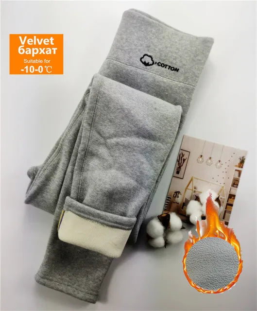 2024 Winter Thermal Leggings Women -15 ℃ Velvet Cotton Slim Tights Fleece Pants Stretch Thick Warm Skinny Leggings For Women