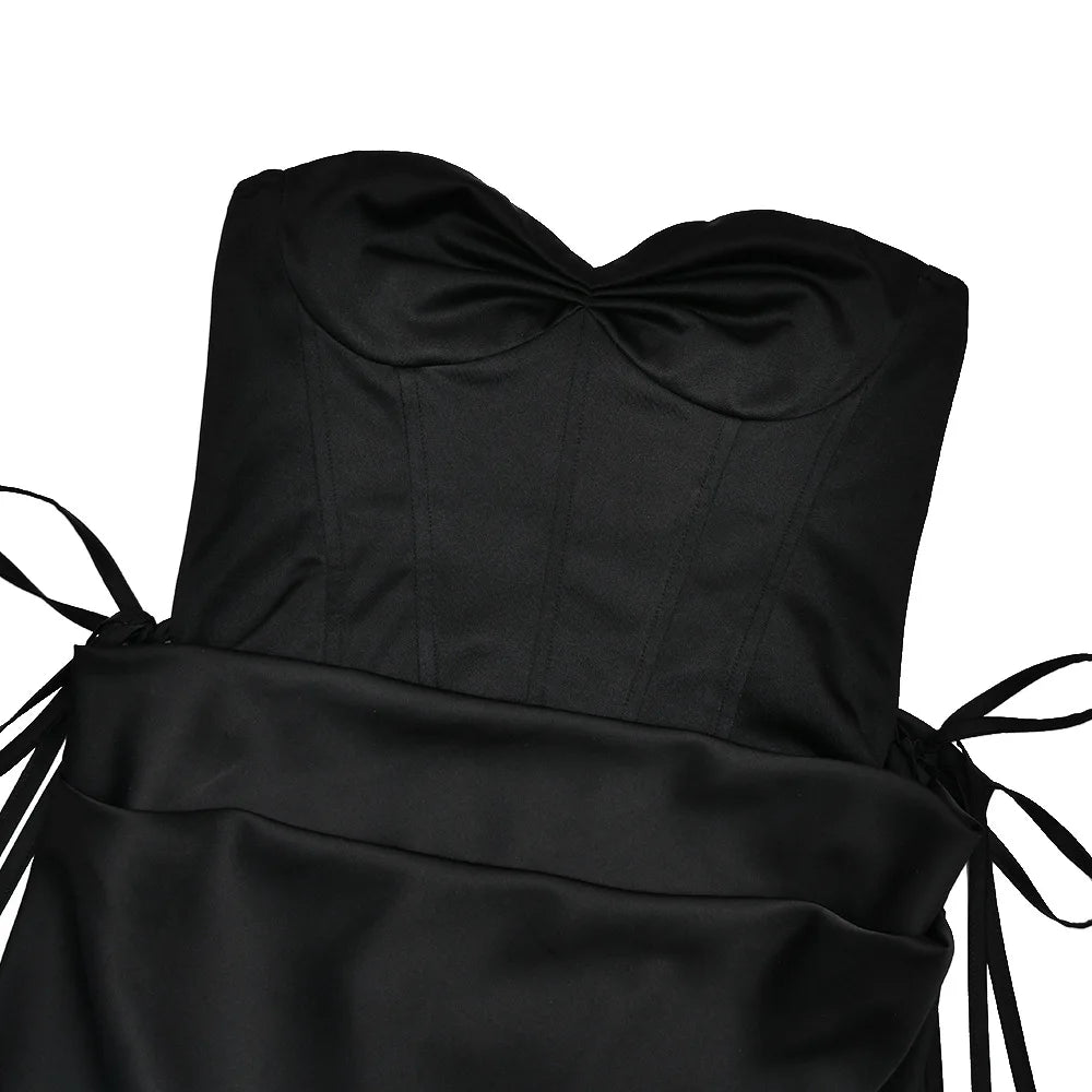 Sexy Off-shoulder Backless Wrap Maxi Dress Women Summer Patchwork Strapless Sleeveless Bodycon Club Party Long Dresses Clothes