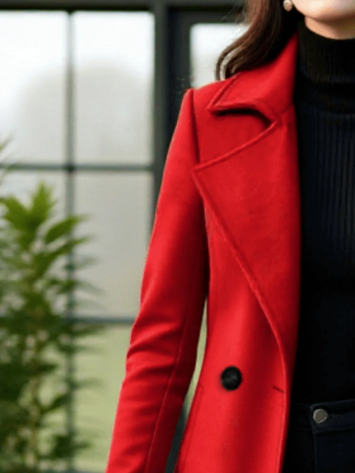 Women's Thickened Double-Breasted Wool Trench Coat Autumn Winter Fashion Item Gentle Temperament Winter Outfit Trench Coat