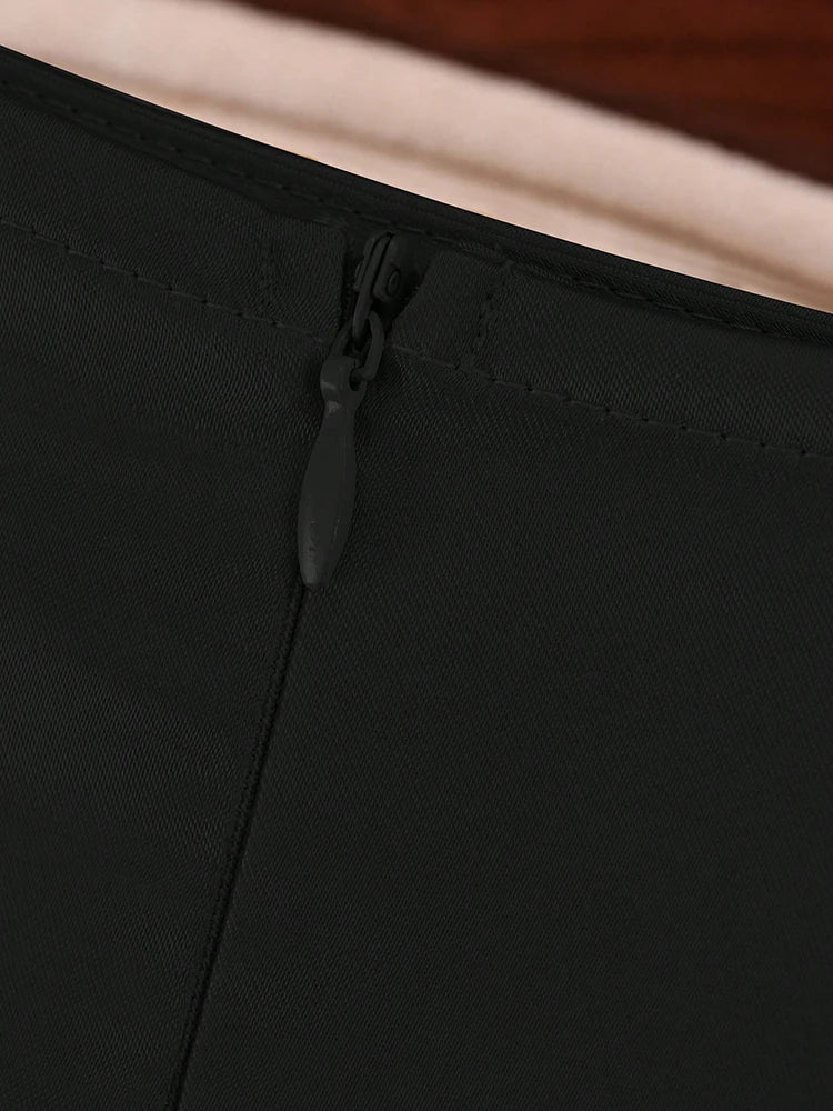 Elegant Satin A-line Long Skirts for Women High Quality Smooth Party Maxi Skirt with Pockets Y2K Lady Solid Women's Skirts