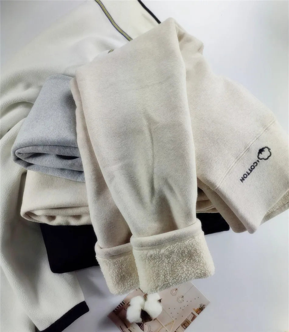 2024 Winter Thermal Leggings Women -15 ℃ Velvet Cotton Slim Tights Fleece Pants Stretch Thick Warm Skinny Leggings For Women