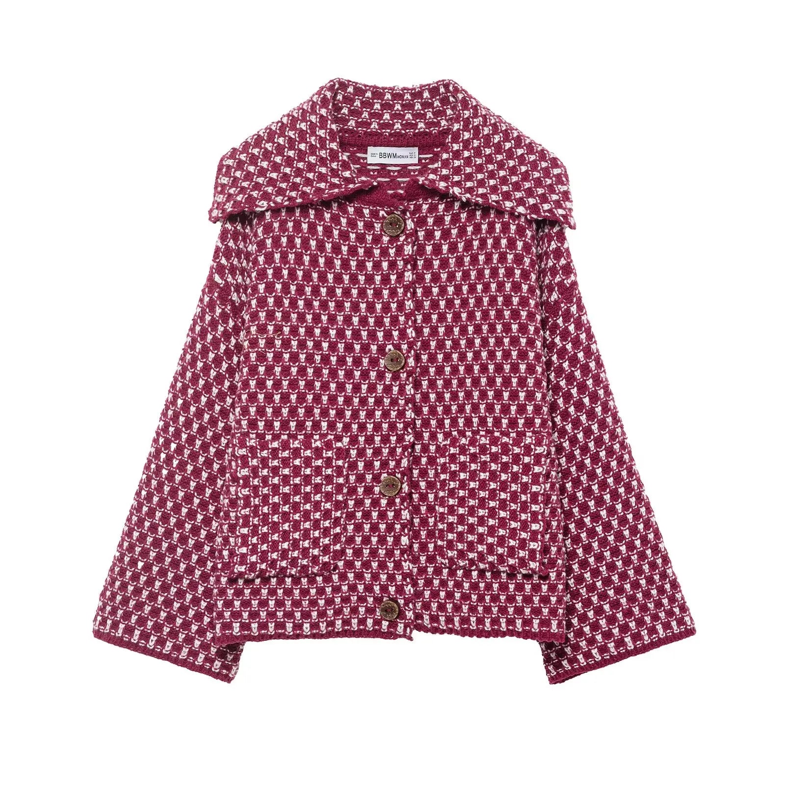 Chic Fashion Knitted Jackets for Women 2026 Autumn Winter Long Sleeve Single-Breasted Short Coats High Street Casual New Jackets