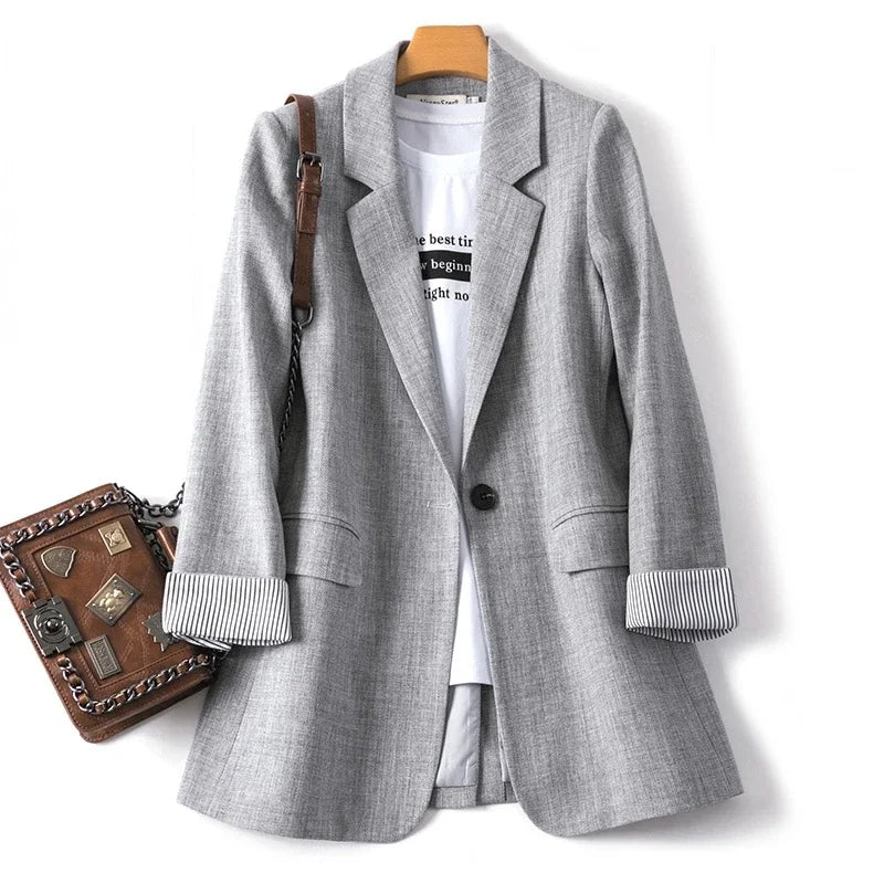 Ladies Long Sleeve Spring Casual Blazer 2026 New Fashion Business Plaid Suits Women Work Office Blazer Women Coats  Woman Jacket