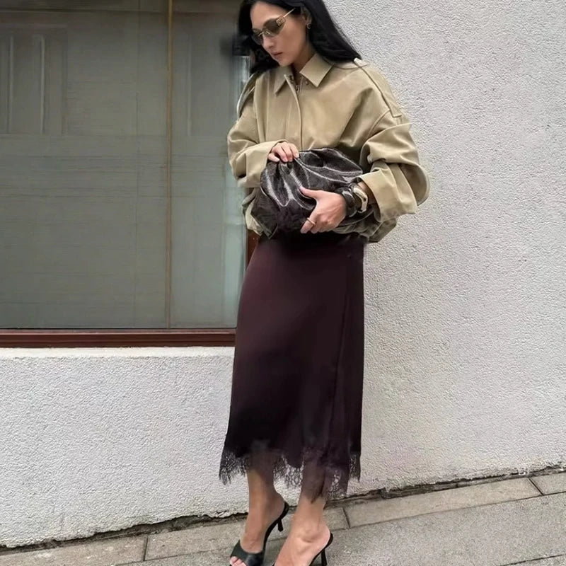 Women's 2026 Spring New Lace Skirts Fashion Elegant Youth Ball Women's Skirts Chic Travel Holiday Party Skirt Summer